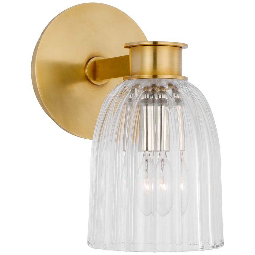 Evangeline Sconce, Hand Rubbed Antiqued Brass