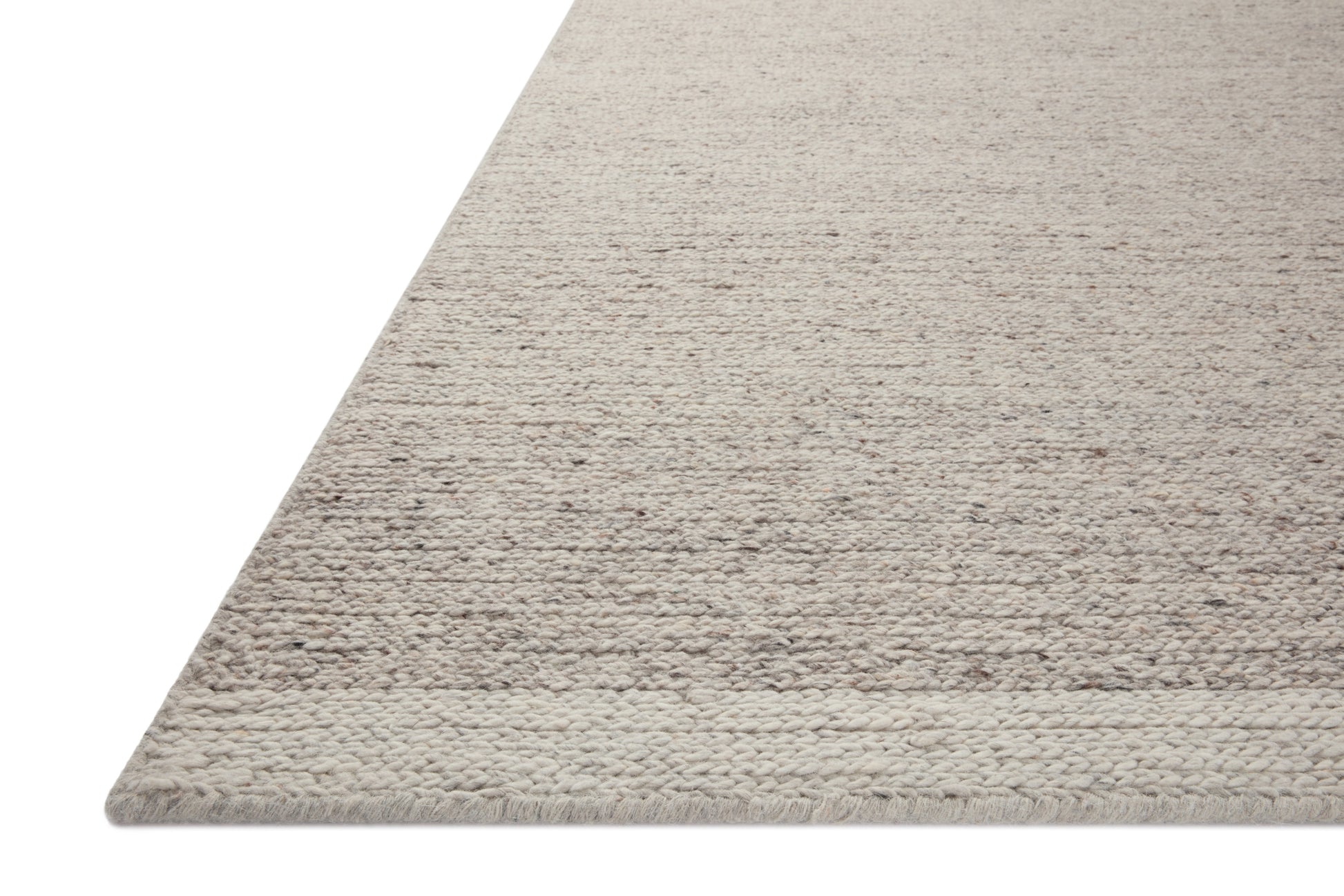 Magnolia Home by Joanna Gaines x Loloi Ashby Silver / Ivory 11'-6" x 15' Area Rug - ASH-03 - 11'-6" x 15'