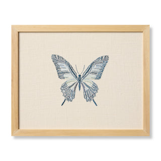 Butterfly Blue Ivory / Blue Wall Art