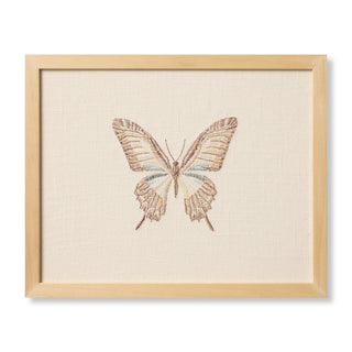 Butterfly Beige Ivory / Brown Wall Art