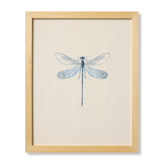 Dragonfly Blue Blue / Beige Wall Art