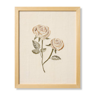 Rose Bud Beige Beige / Green Wall Art