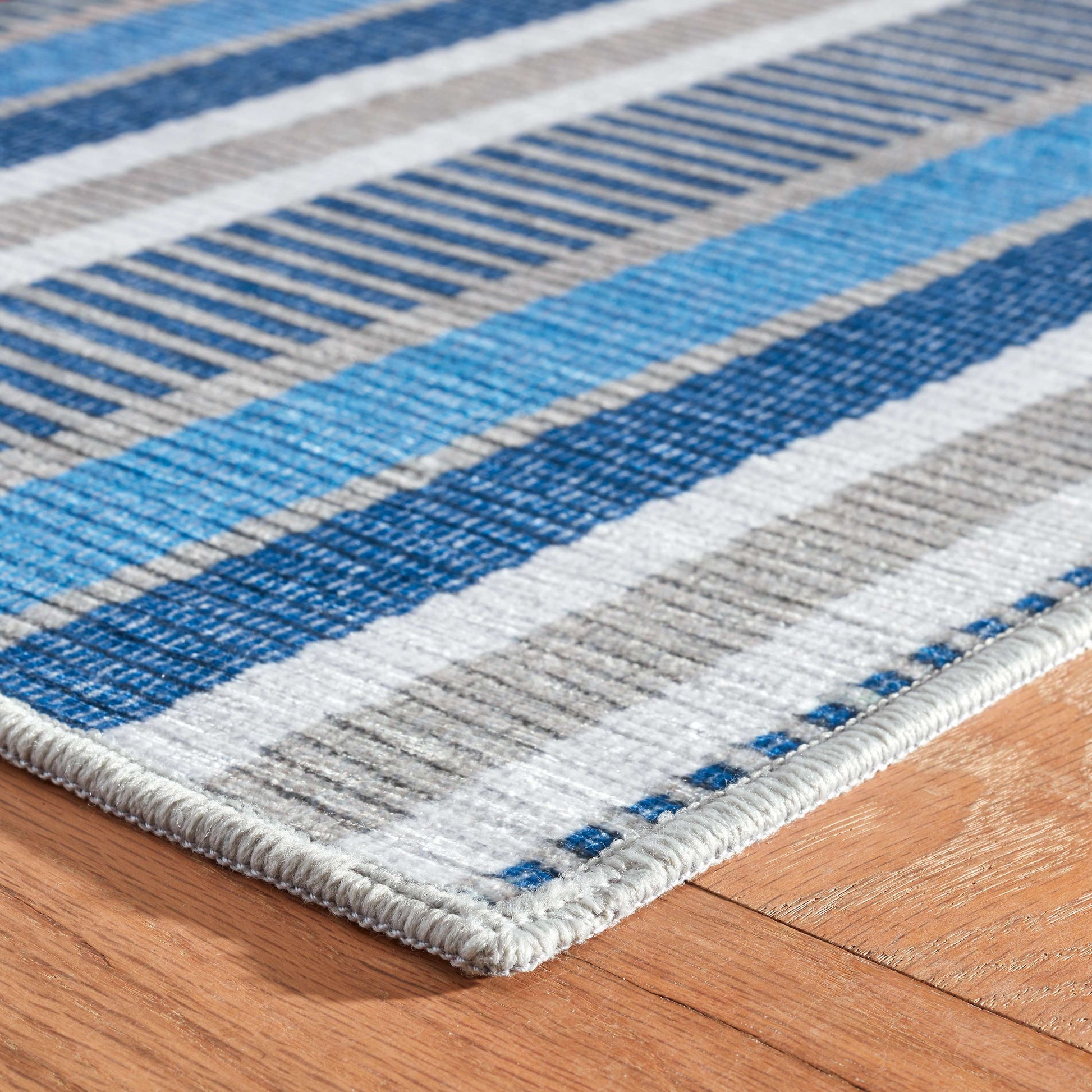 Always Greener Blue/Grey Machine Washable Rug - DA2156 - 8x10