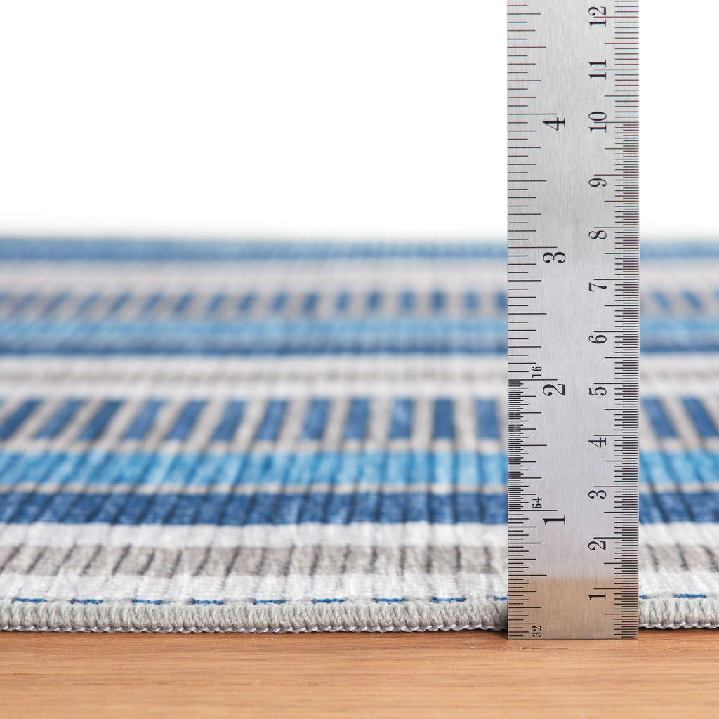 Always Greener Blue/Grey Machine Washable Rug - DA2156 - 8x10