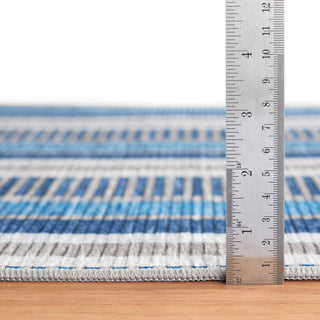 Always Greener Blue/Grey Machine Washable Rug - DA2156 - 8x10
