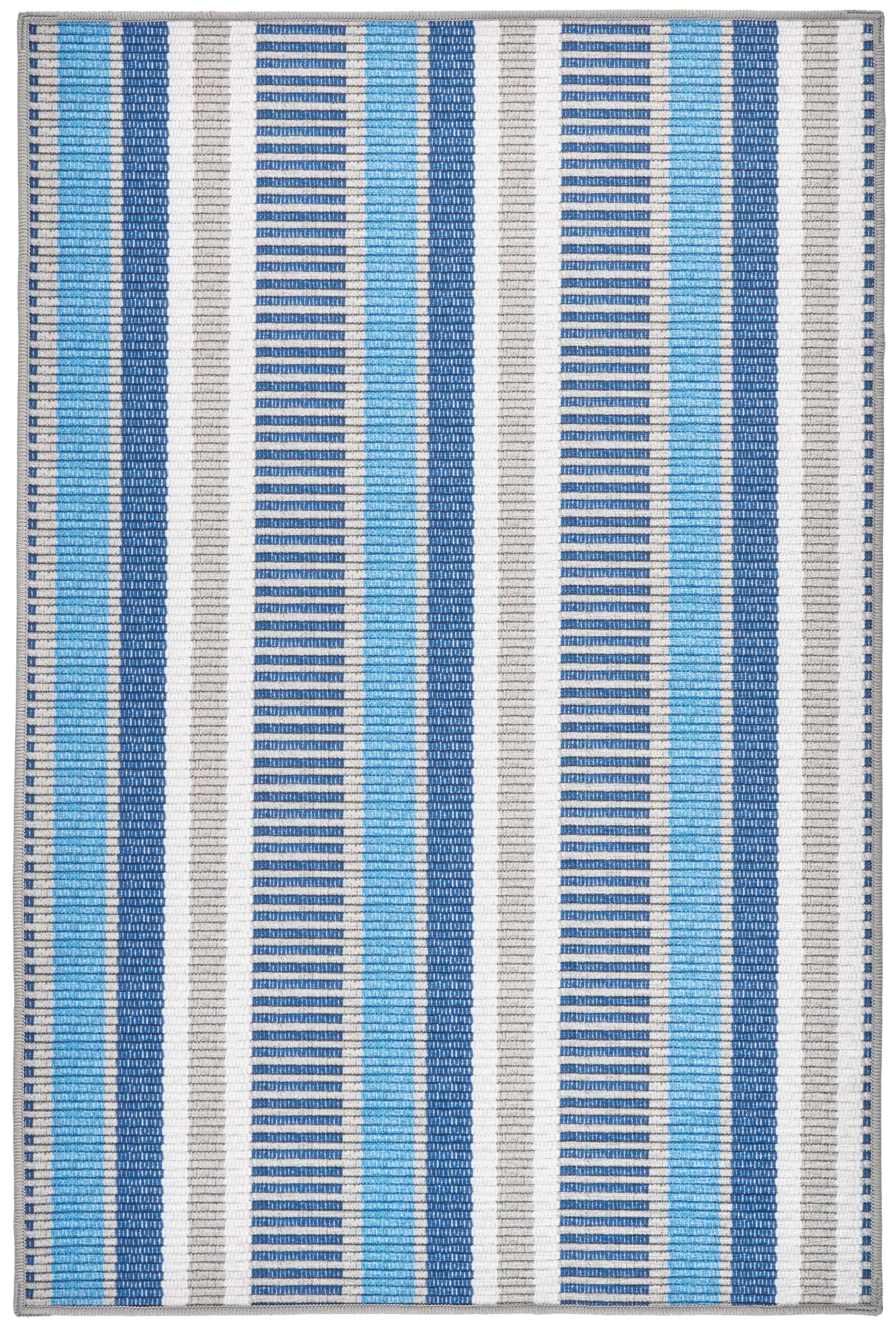 Always Greener Blue/Grey Machine Washable Rug - DA2156 - 8x10