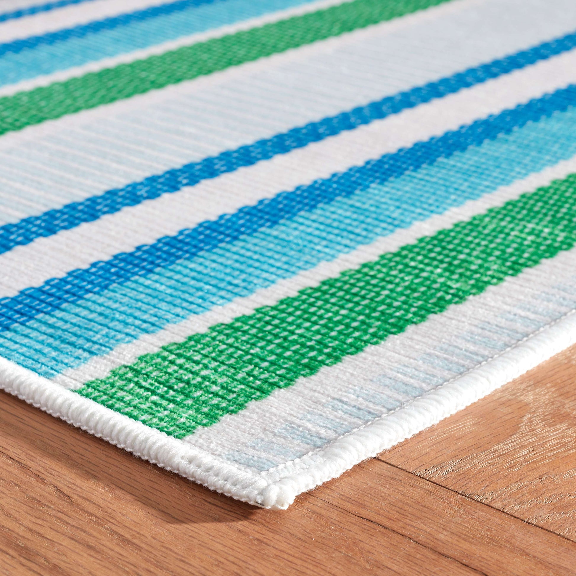 Always Greener Cobalt/Green Machine Washable Rug - DA2157 - 8x10