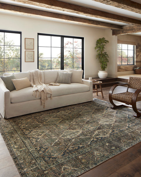 Magnolia Home x Loloi, Spice / Blue Banks Rug