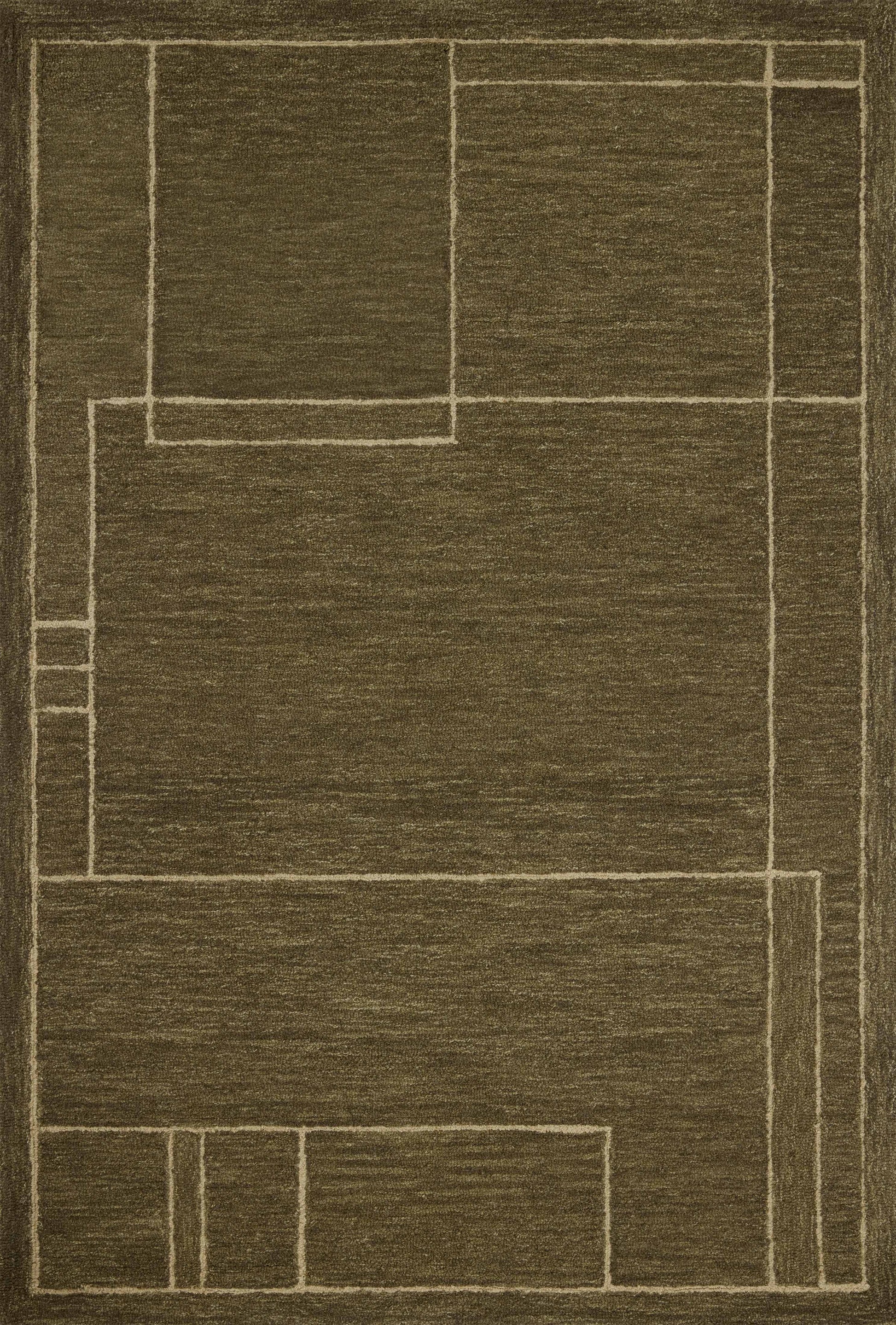 Jeremiah Brent x Loloi Barrow Olive / Natural 9'-3" x 13' Area Rug - BAR-01 - 9'-3" x 13'