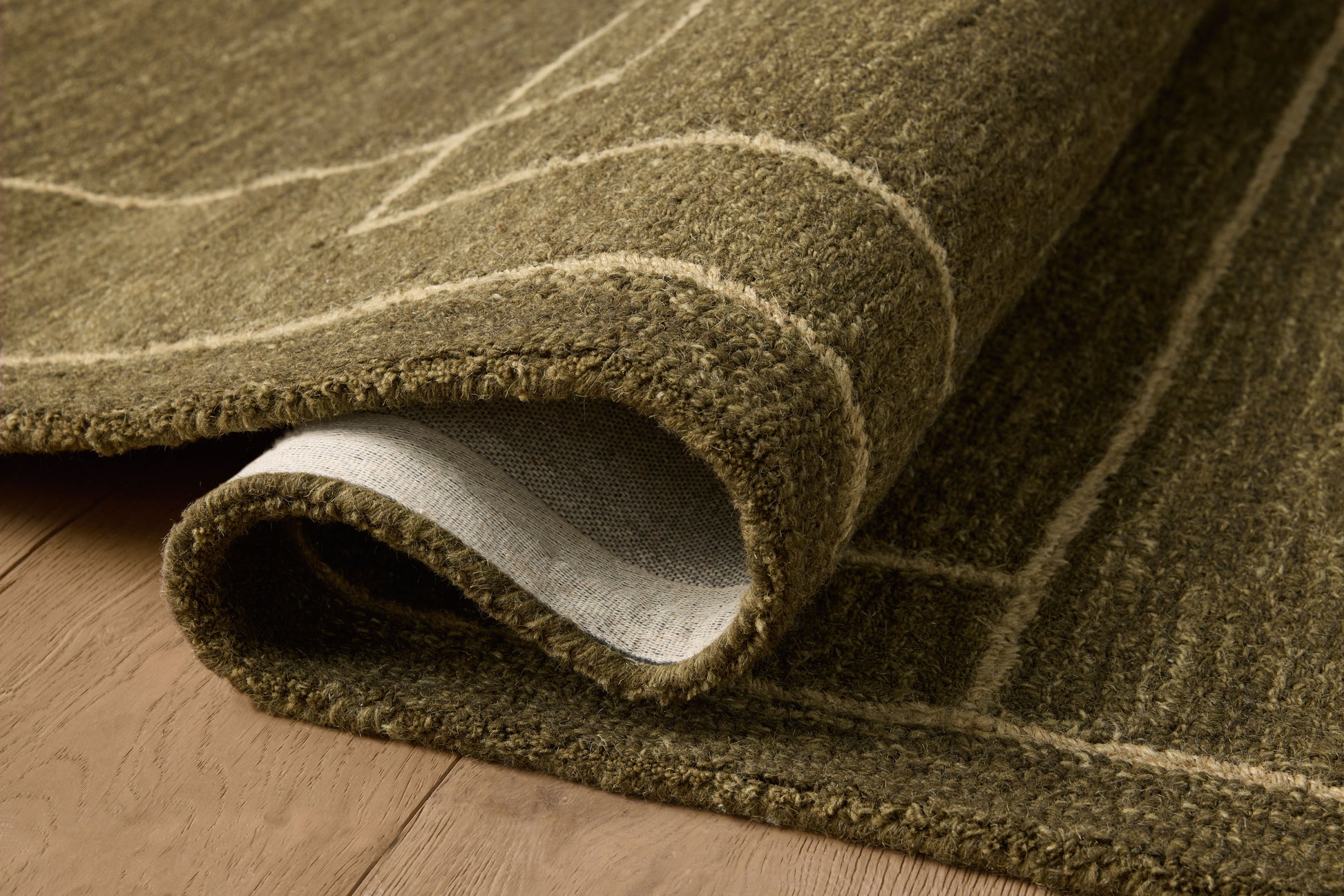Jeremiah Brent x Loloi Barrow Olive / Natural 9'-3" x 13' Area Rug - BAR-01 - 9'-3" x 13'