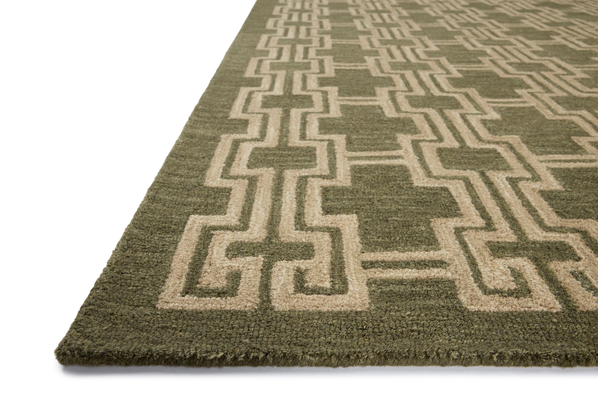 Jeremiah Brent x Loloi Barrow Moss / Beige 9'-3" x 13' Area Rug - BAR-02 - 9'-3" x 13'