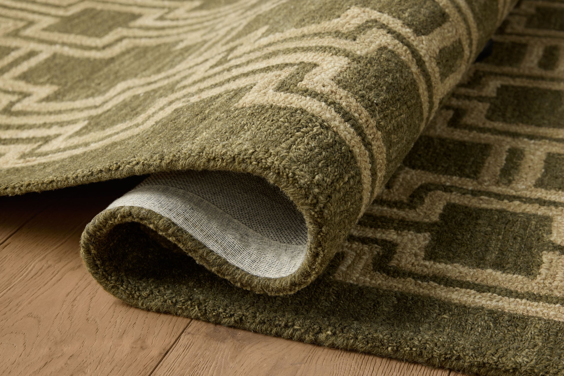 Jeremiah Brent x Loloi Barrow Moss / Beige 9'-3" x 13' Area Rug - BAR-02 - 9'-3" x 13'