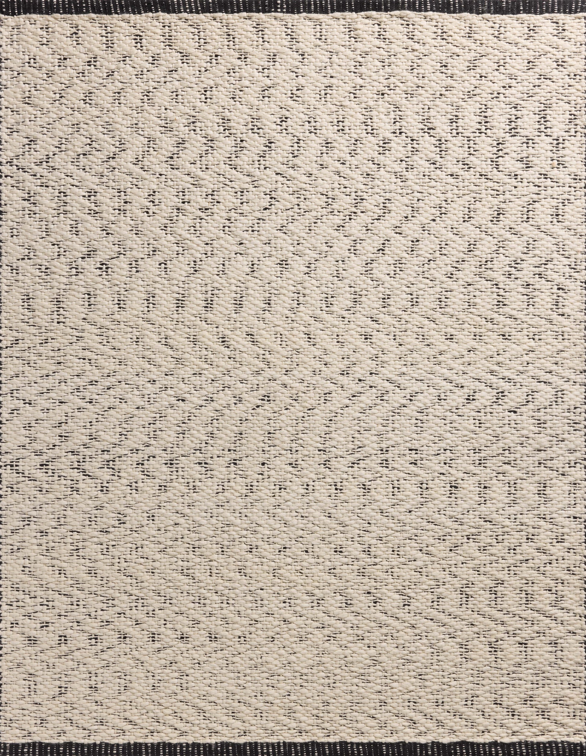 Magnolia Home by Joanna Gaines x Loloi Betty Ivory / Black 11'-6" x 15' Area Rug - BET-01 - 11'-6" x 15'