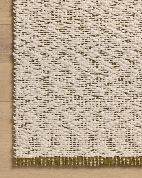 Magnolia Home by Joanna Gaines x Loloi Betty Ivory / Green 11'-6" x 15' Area Rug - BET-01 - 11'-6" x 15'