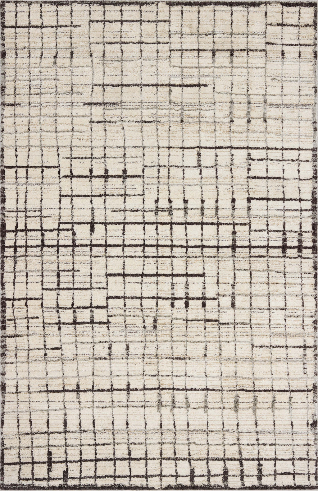 Jeremiah Brent x Loloi Bleecker Ivory / Charcoal 9'-2" x 13' Area Rug - BLE-01 - 9'-2" x 13'