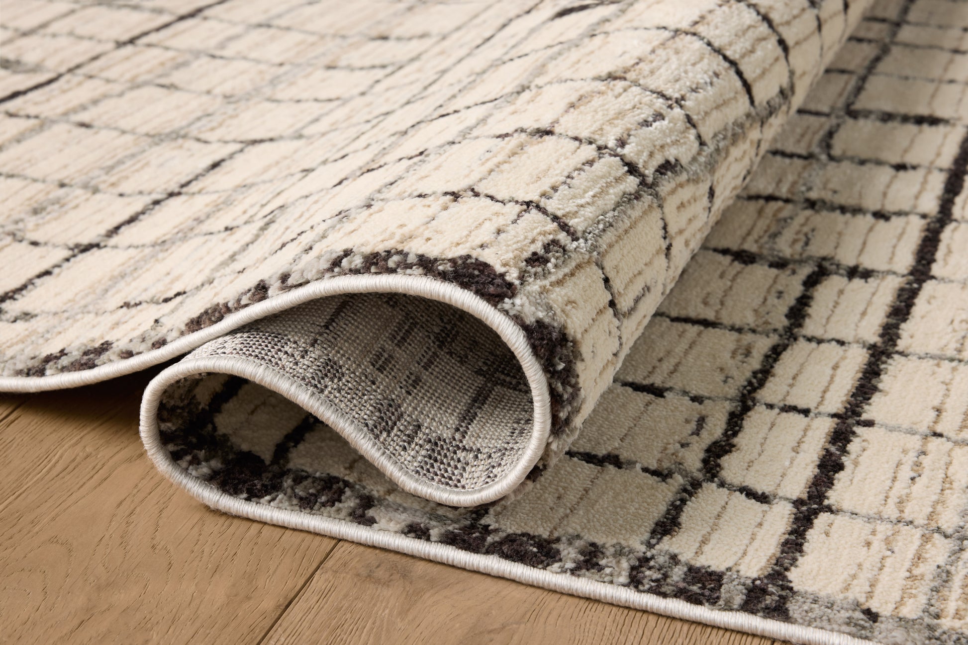 Jeremiah Brent x Loloi Bleecker Ivory / Charcoal 9'-2" x 13' Area Rug - BLE-01 - 9'-2" x 13'