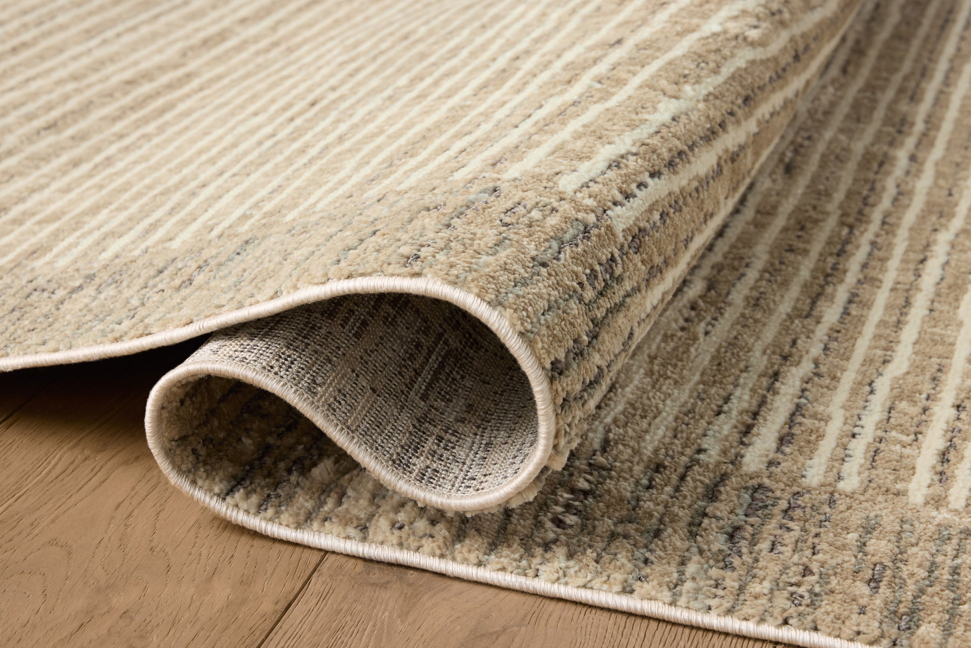 Jeremiah Brent x Loloi Bleecker Sand / Charcoal 9'-2" x 13' Area Rug - BLE-02 - 9'-2" x 13'