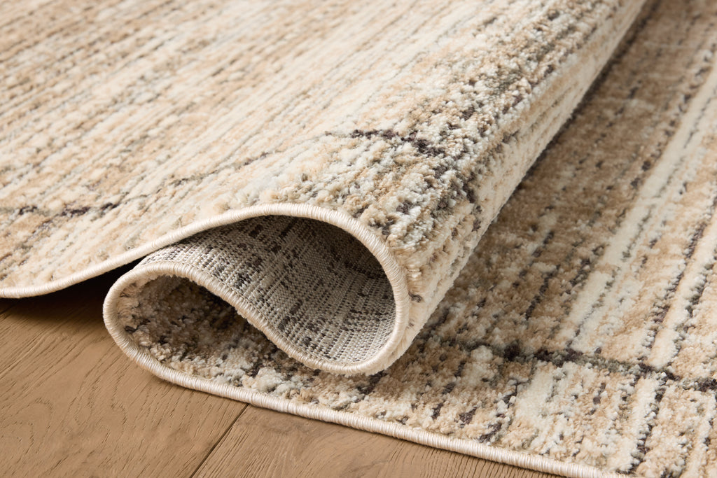 Jeremiah Brent x Loloi Bleecker Natural / Charcoal 9'-2" x 13' Area Rug - BLE-05 - 9'-2" x 13'
