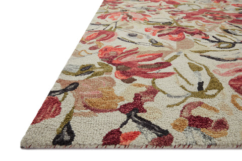 Belladonna Ivory / Raspberry 8'-6" x 11'-6" Area Rug - BLM-01 - 8'-6" x 11'-6"