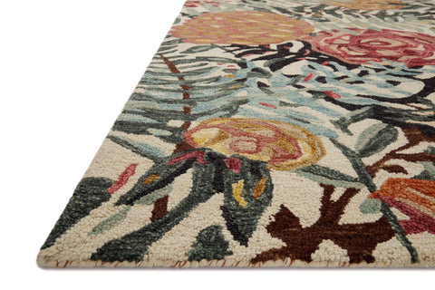 Belladonna Ivory / Lagoon 8'-6" x 11'-6" Area Rug - BLM-02 - 8'-6" x 11'-6"