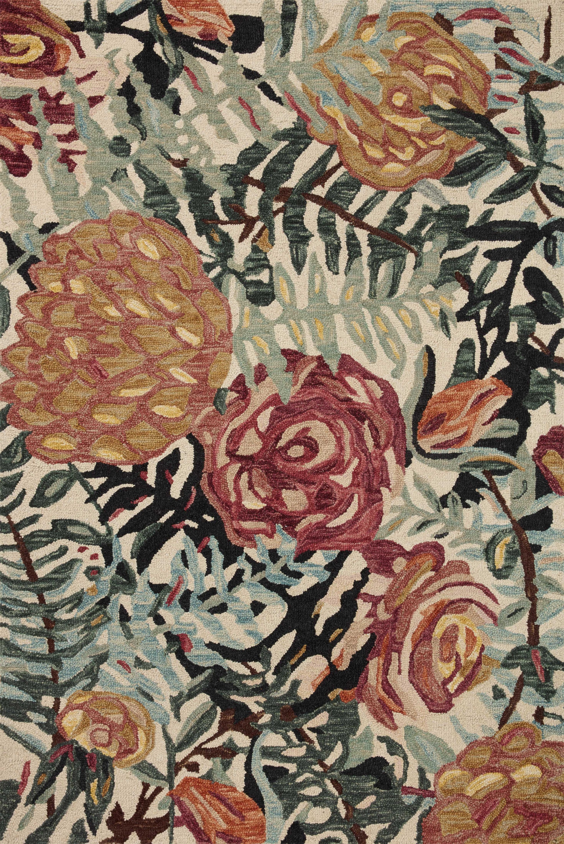 Belladonna Ivory / Lagoon 8'-6" x 11'-6" Area Rug - BLM-02 - 8'-6" x 11'-6"