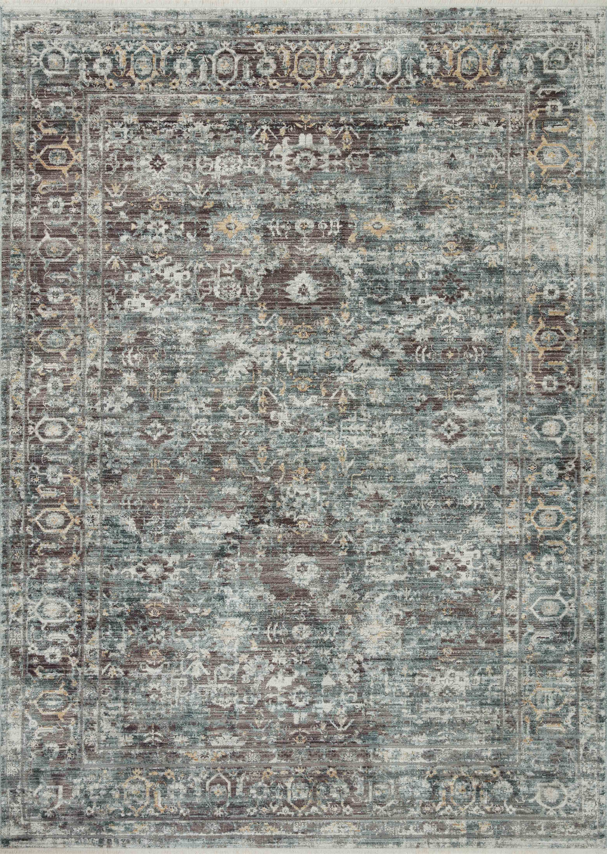 Bonney Slate / Teal 11'-6" x 15'-5" Area Rug - BNY-05 - 11'-6" x 15'-5"