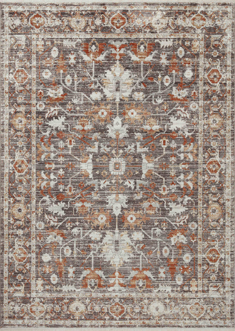 Bonney Charcoal / Spice 11'-6" x 15'-5" Area Rug - BNY-07 - 11'-6" x 15'-5"