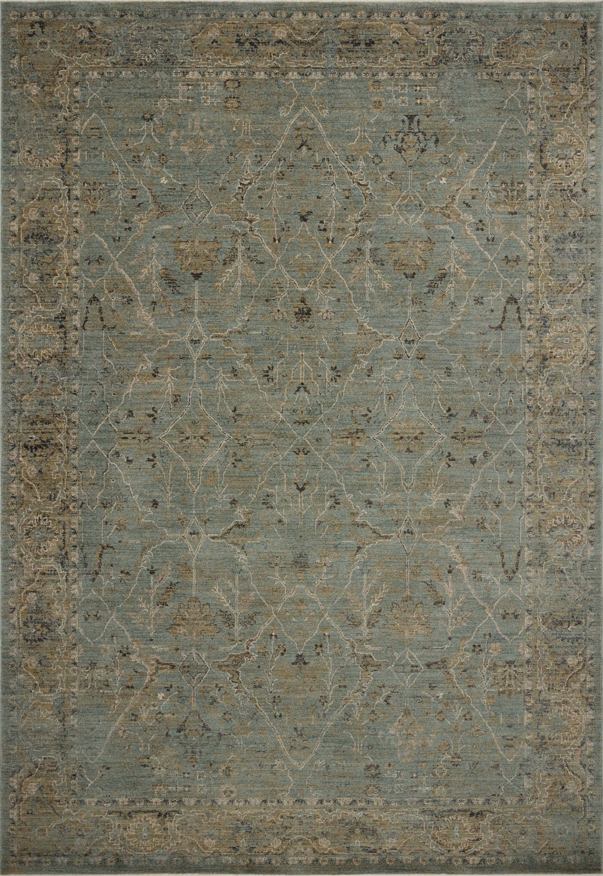 Briar Aqua / Olive 13'-0" x 15'-9" Area Rug - BRR-02 - 13'-0" x 15'-9"