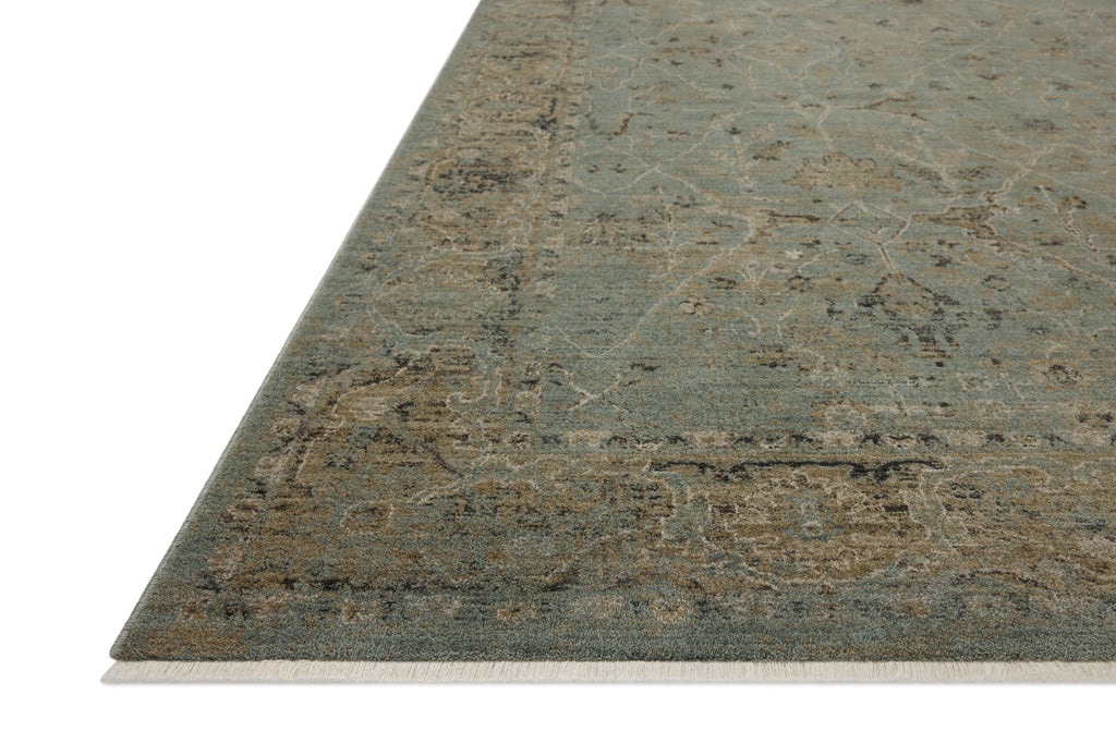Briar Aqua / Olive 13'-0" x 15'-9" Area Rug - BRR-02 - 13'-0" x 15'-9"
