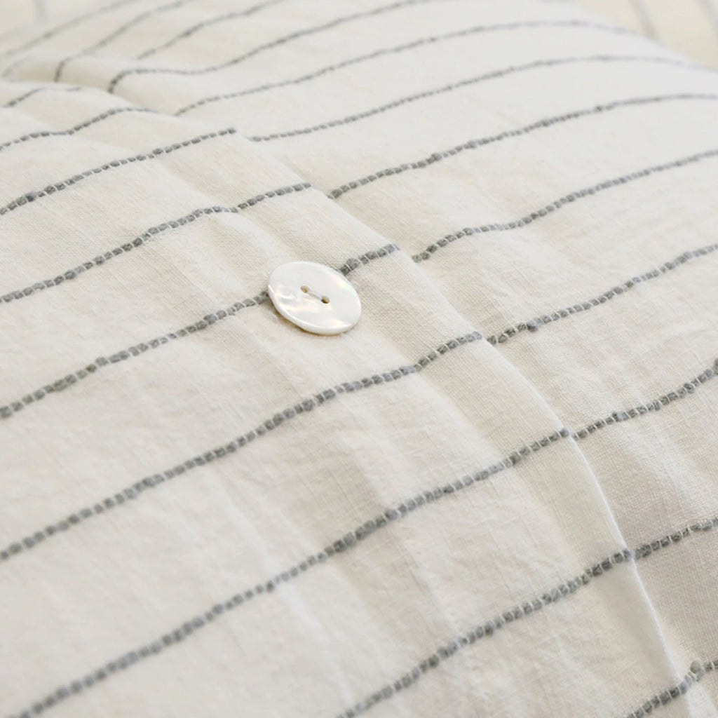 Blake Duvet Cover, Cream/Grey