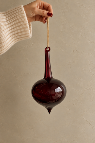 Veronica Glass Ornament 4"