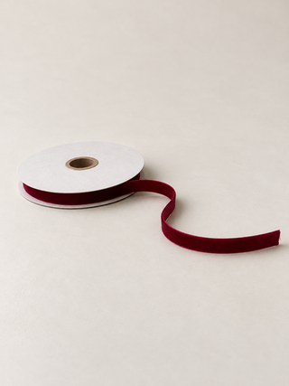Red Wine Thin Velvet Ribbon