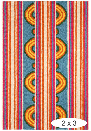 Button Multi Hand Micro Hooked Wool Rug - DA1993 - 10x14