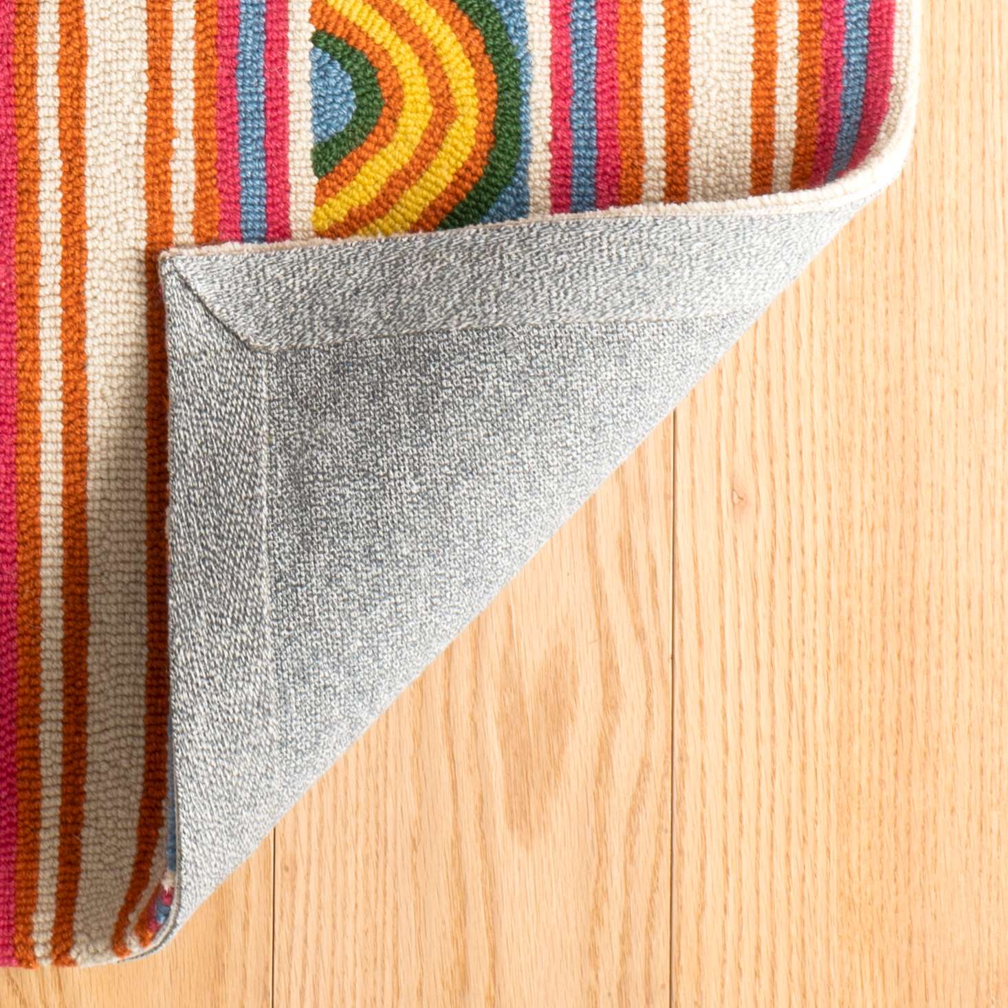 Button Multi Hand Micro Hooked Wool Rug - DA1993 - 10x14
