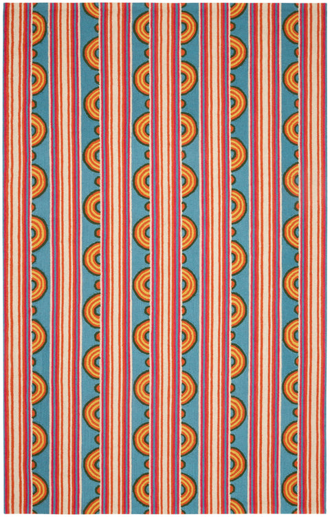 Button Multi Hand Micro Hooked Wool Rug - DA1993 - 10x14