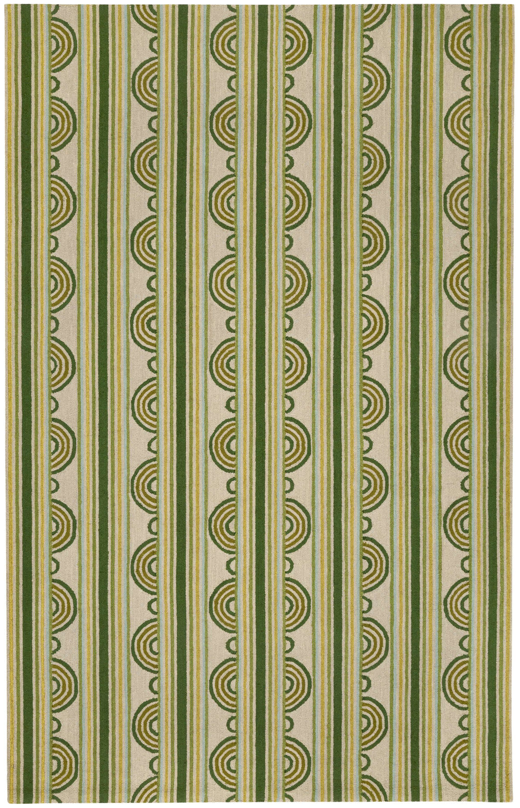 Button Olive Hand Micro Hooked Wool Rug - DA1995 - 10x14