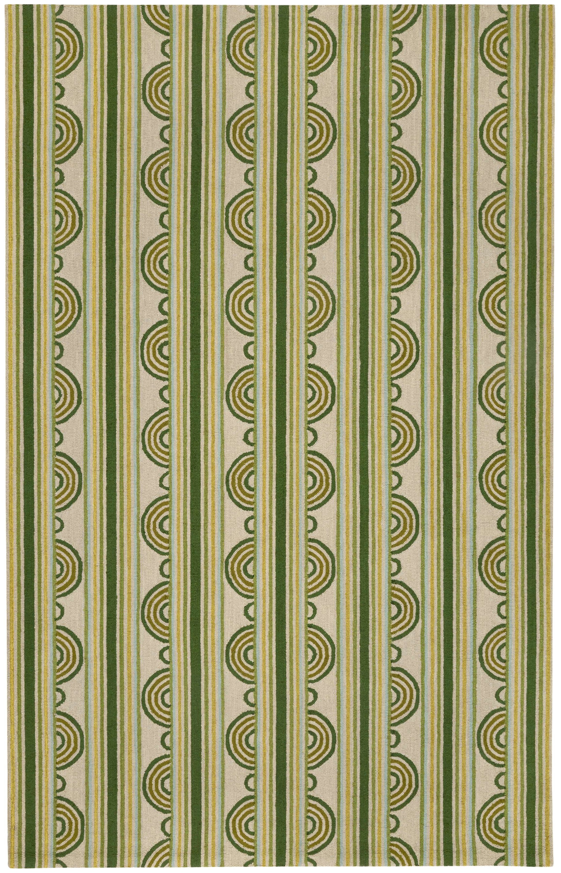 Button Olive Hand Micro Hooked Wool Rug - DA1995 - 10x14