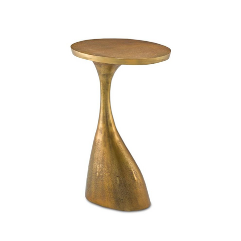 Zinnie Brass Accent Table