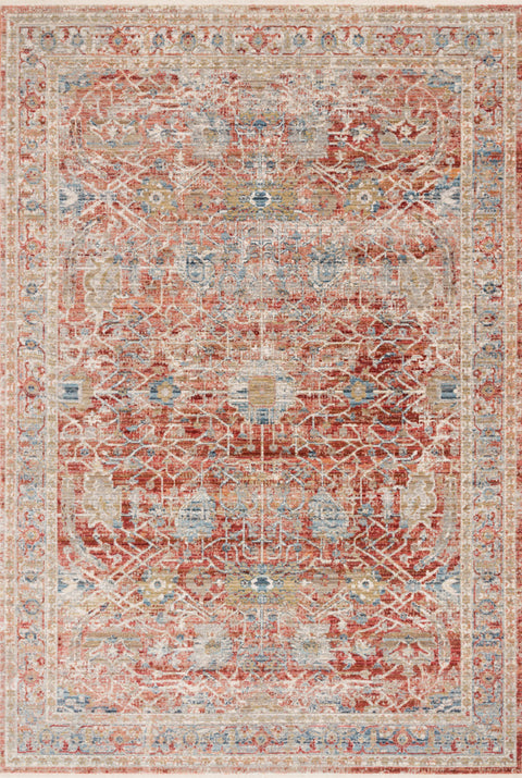 Claire Red / Ivory 11'-6" x 15'-7" Area Rug - CLE-01 - 11'-6" x 15'-7"