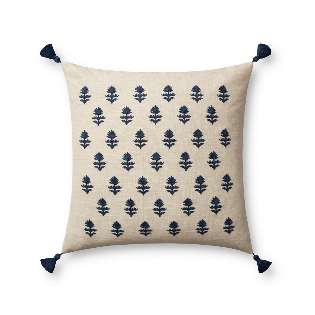 Magnolia Home By Joanna Gaines, Addison Pillow Beige / Navy
