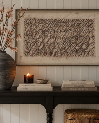 Cursive Framed Canvas