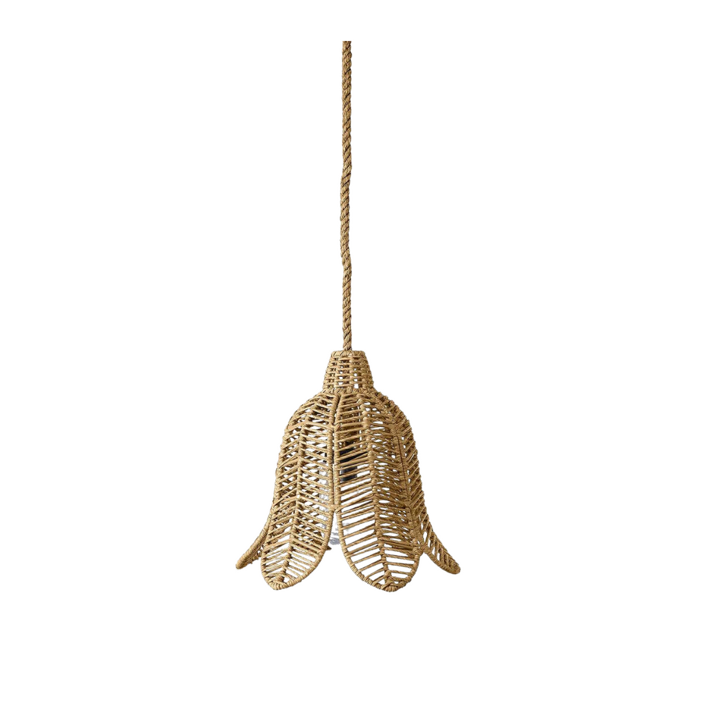 Tulip Wicker Pendant, Natural