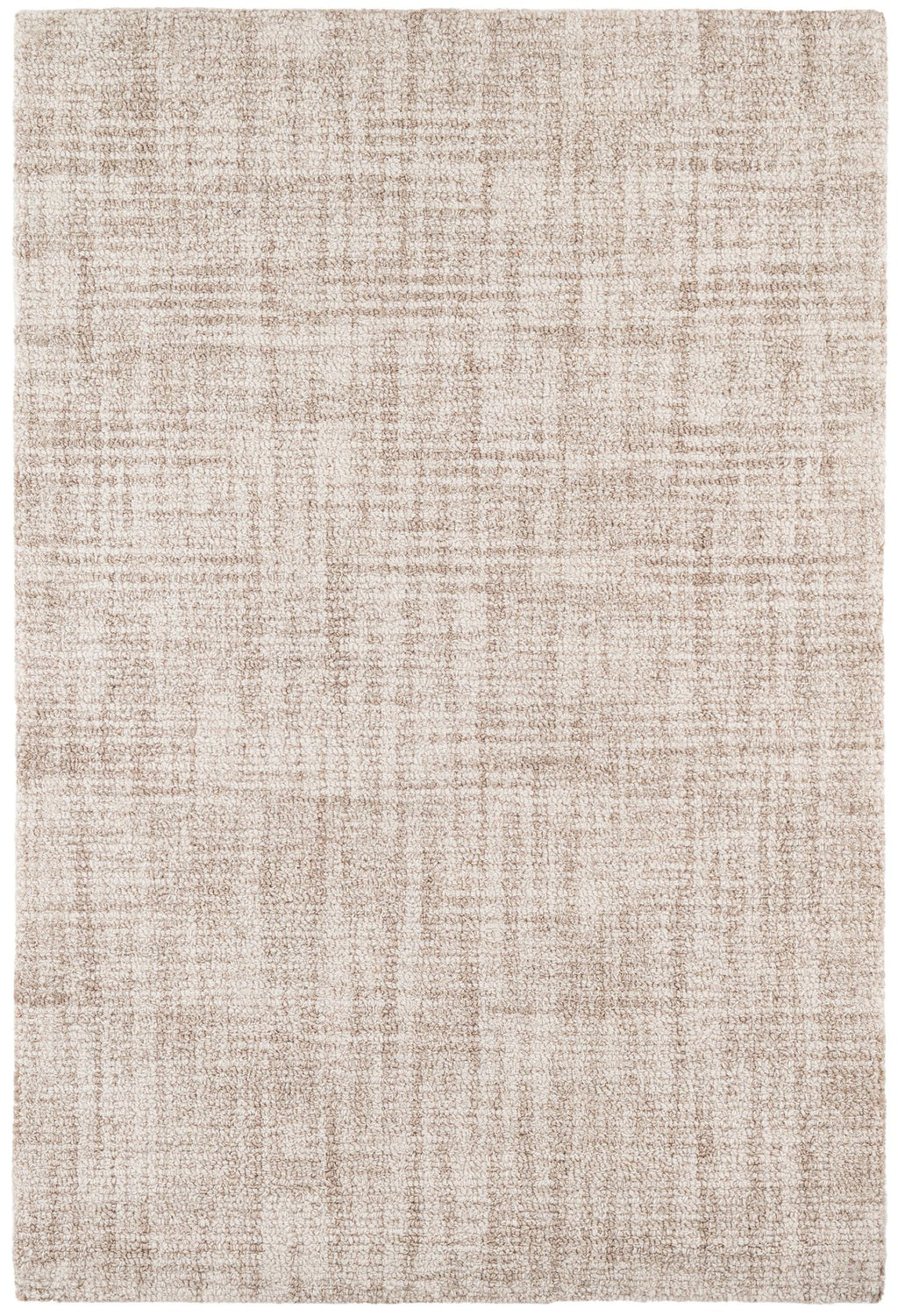 Crosshatch Ivory Hand Micro Hooked Wool Rug - DA1004 - 10x14