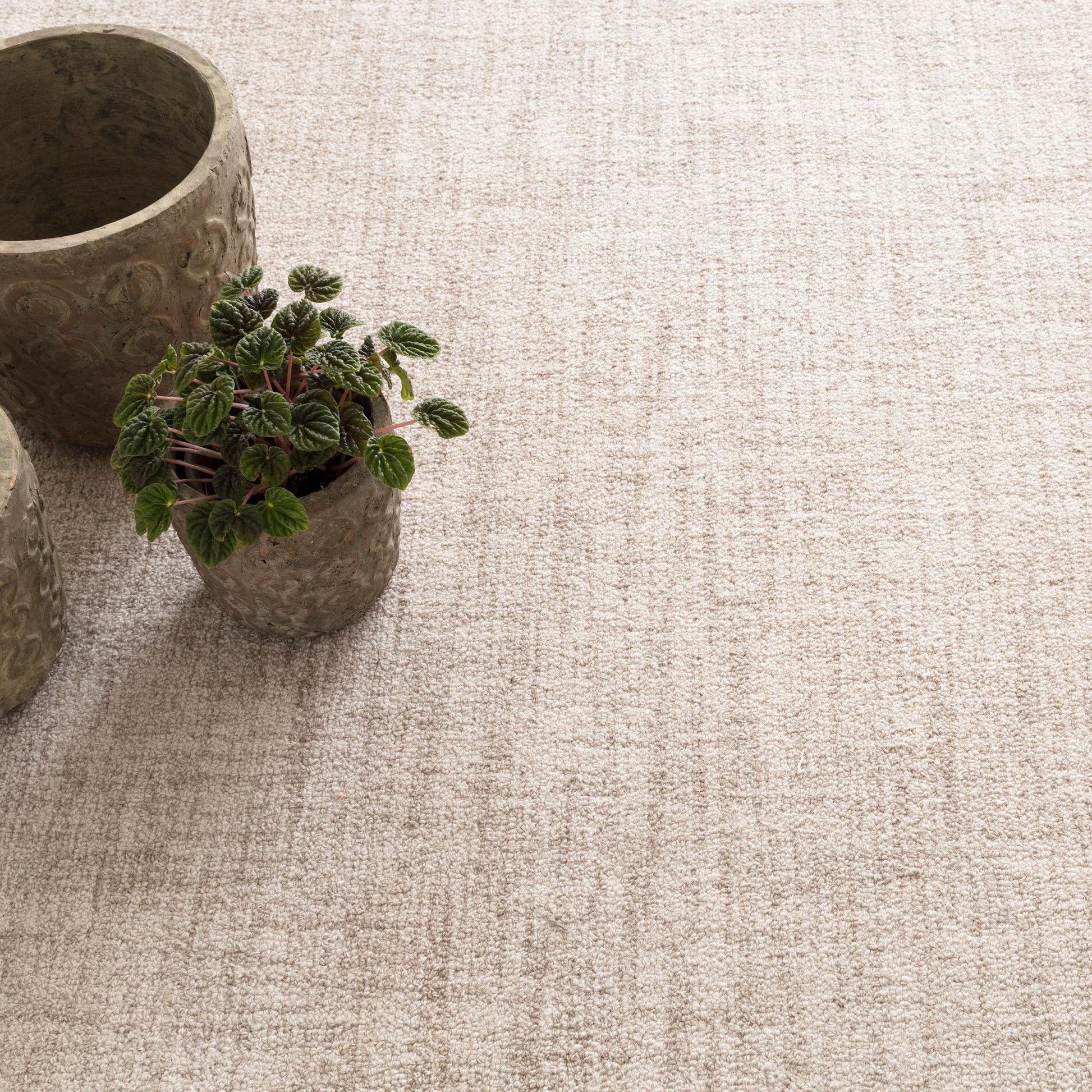 Crosshatch Ivory Hand Micro Hooked Wool Rug - DA1004 - 10x14