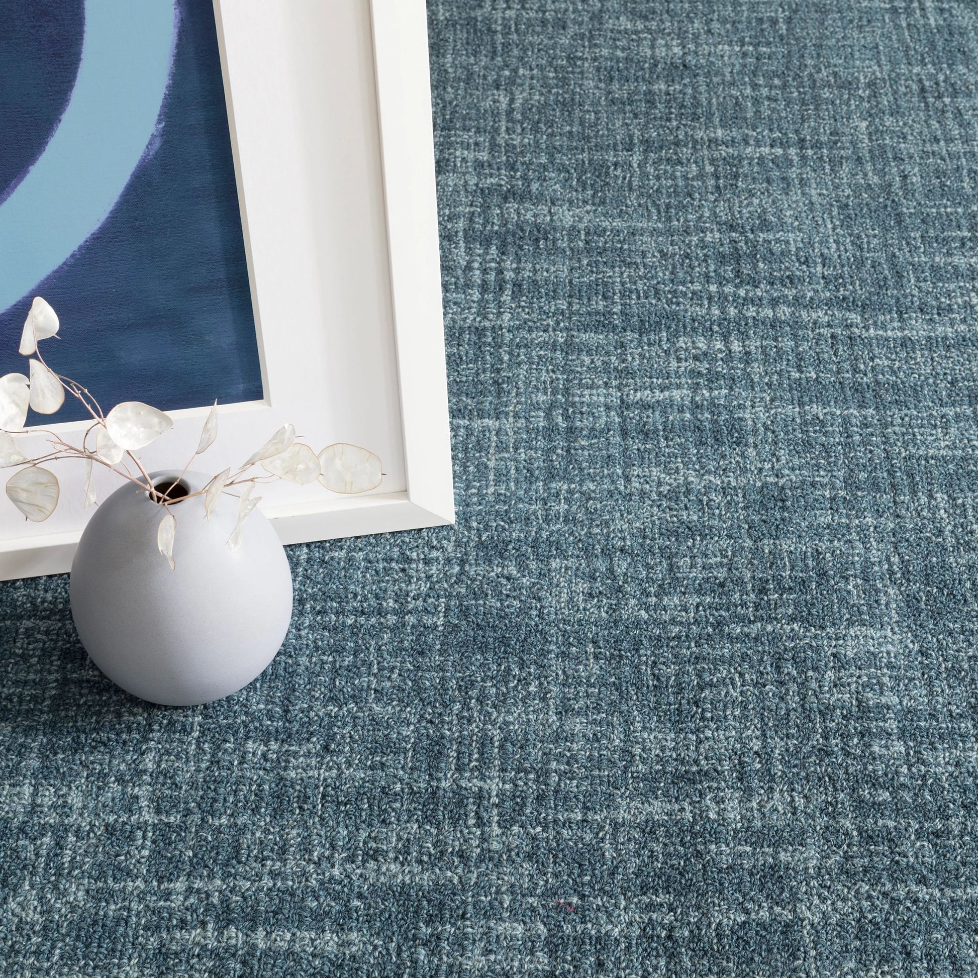 Crosshatch Denim Hand Micro Hooked Wool Rug - DA1005 - 10x14