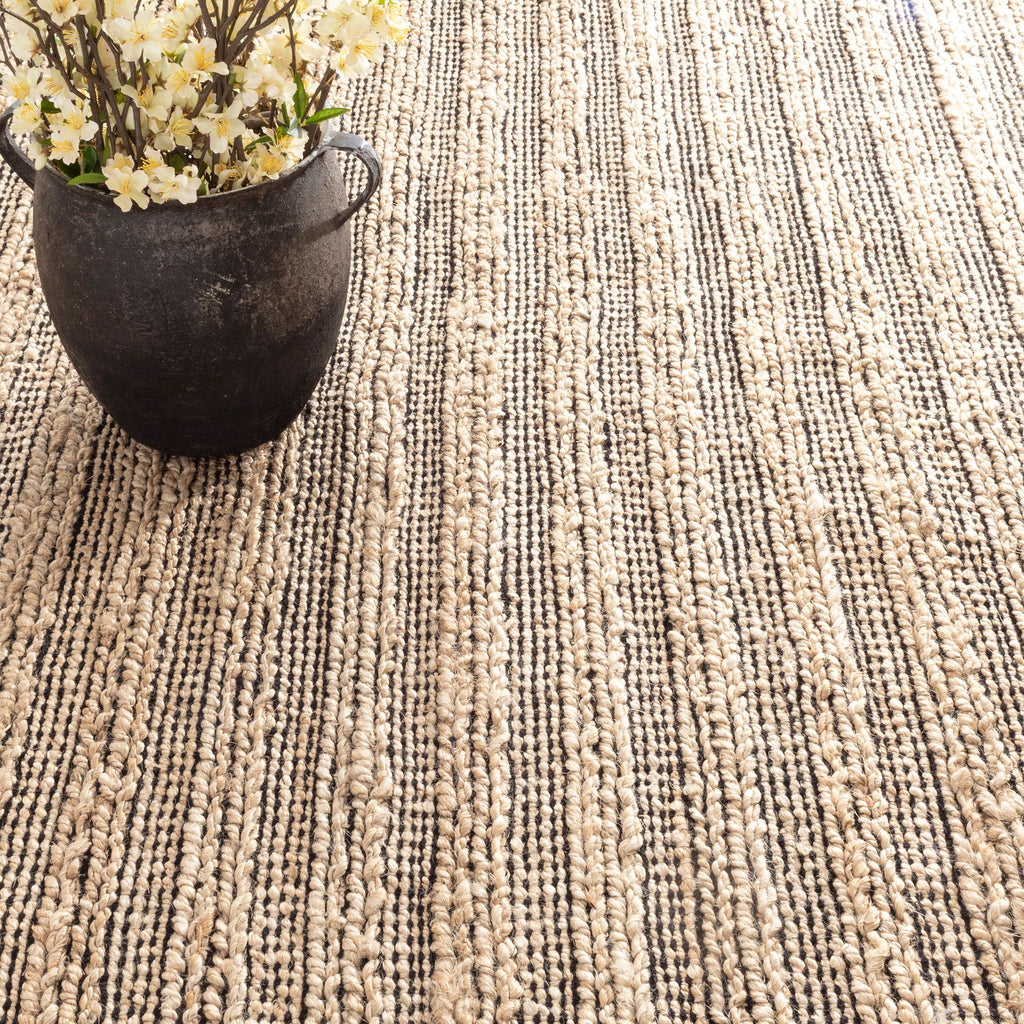 Simba Black Handwoven Jute Rug - DA1016 - 10x14