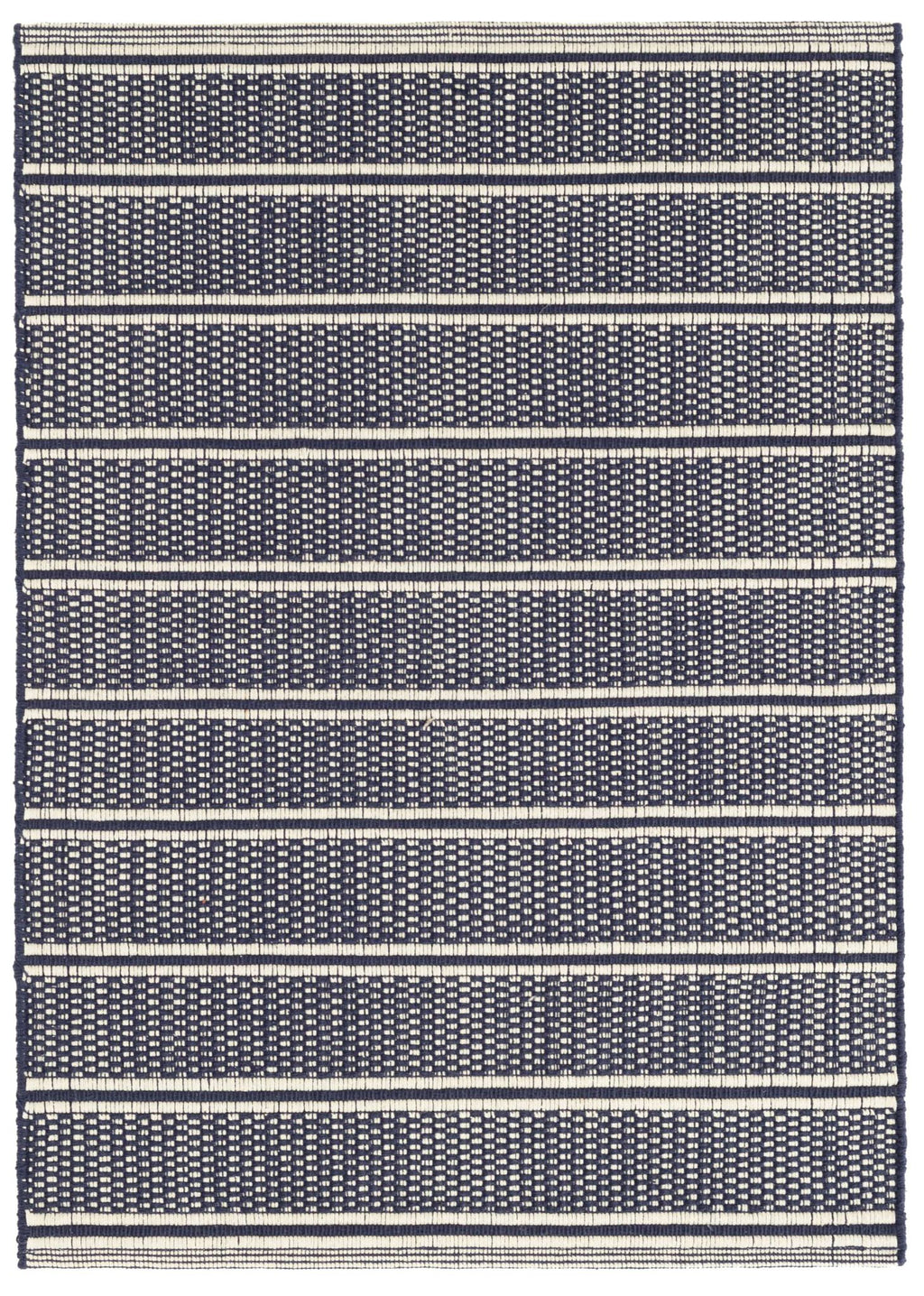Archer Navy Handwoven Cotton Rug - DA1021 - Runner-2.5x12