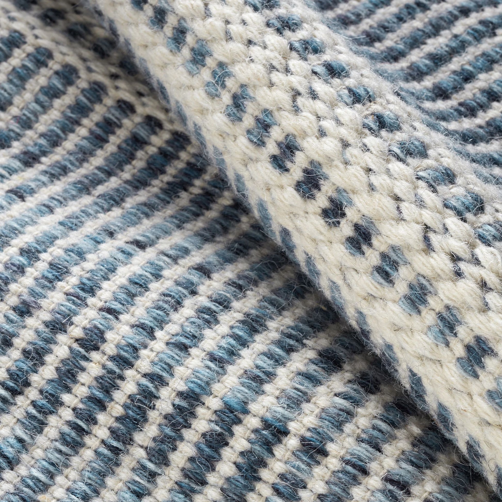 Malta Blue Handwoven Wool Rug - DA1026 - 10x14