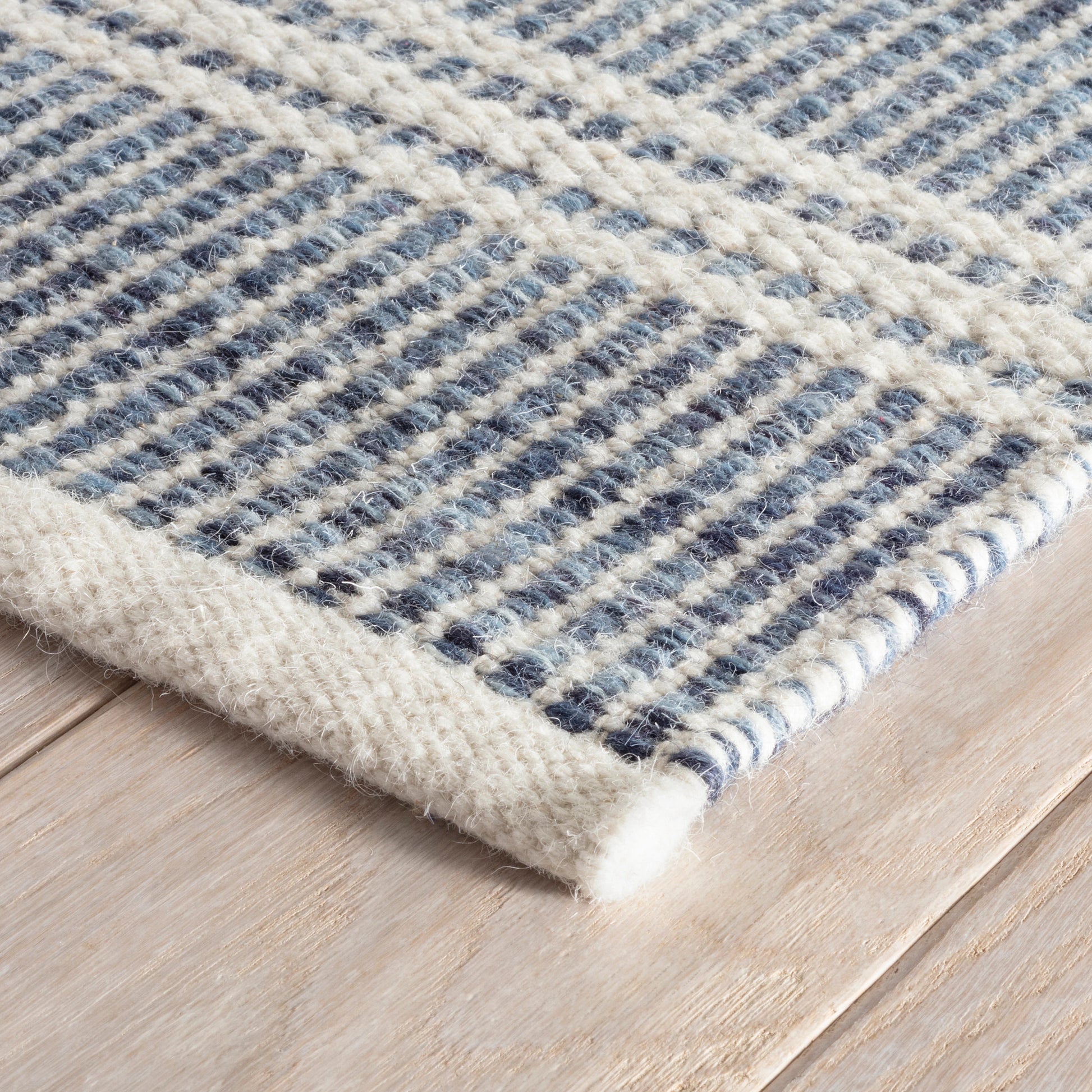 Malta Blue Handwoven Wool Rug - DA1026 - 10x14