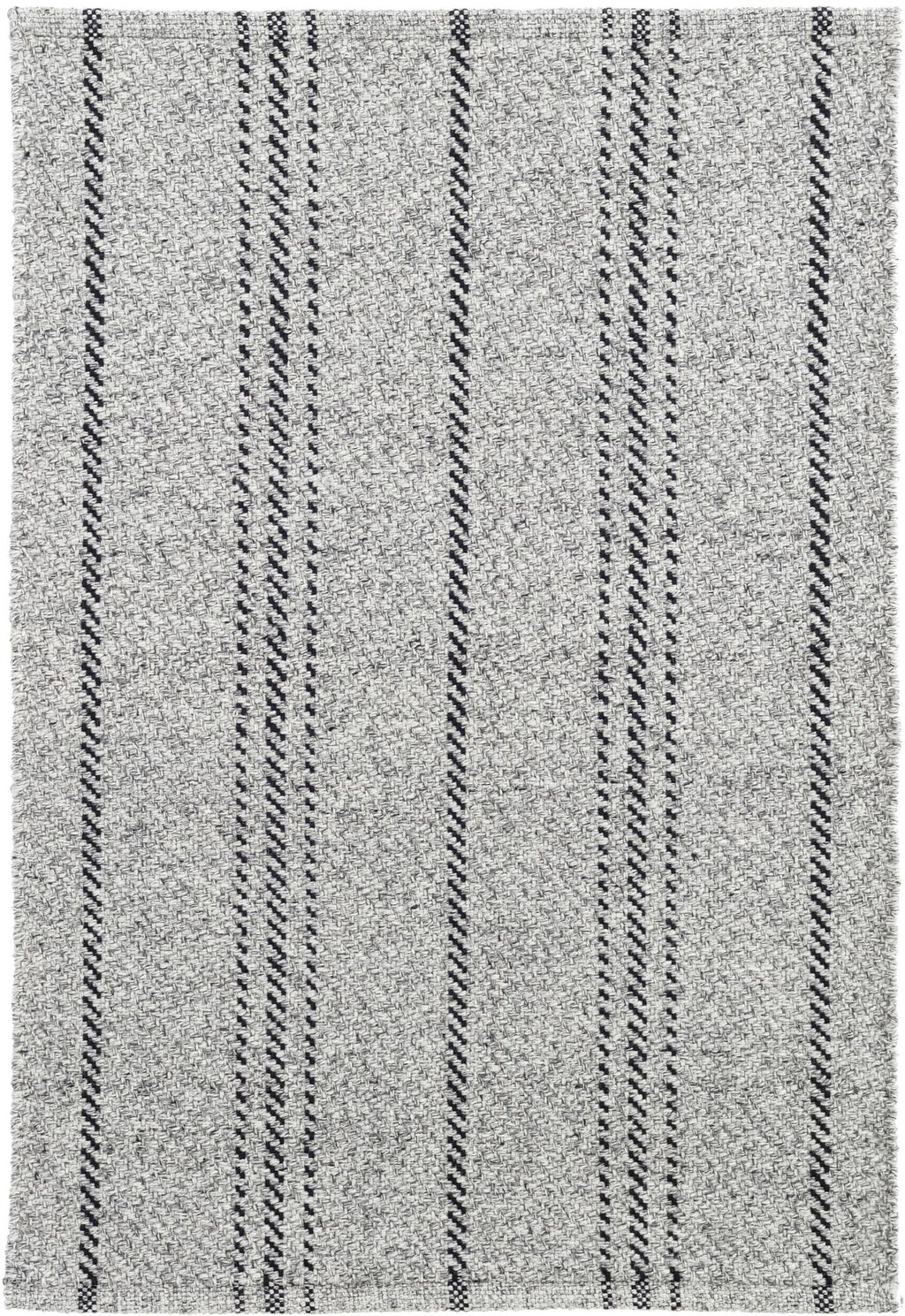 Melange Stripe Grey/Black Handwoven Indoor/Outdoor Rug - DA1028 - 10x14